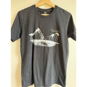 Staple Men Black Graphic Print Crew Neck Short Sleeve Cotton Jersey T-Shirt S